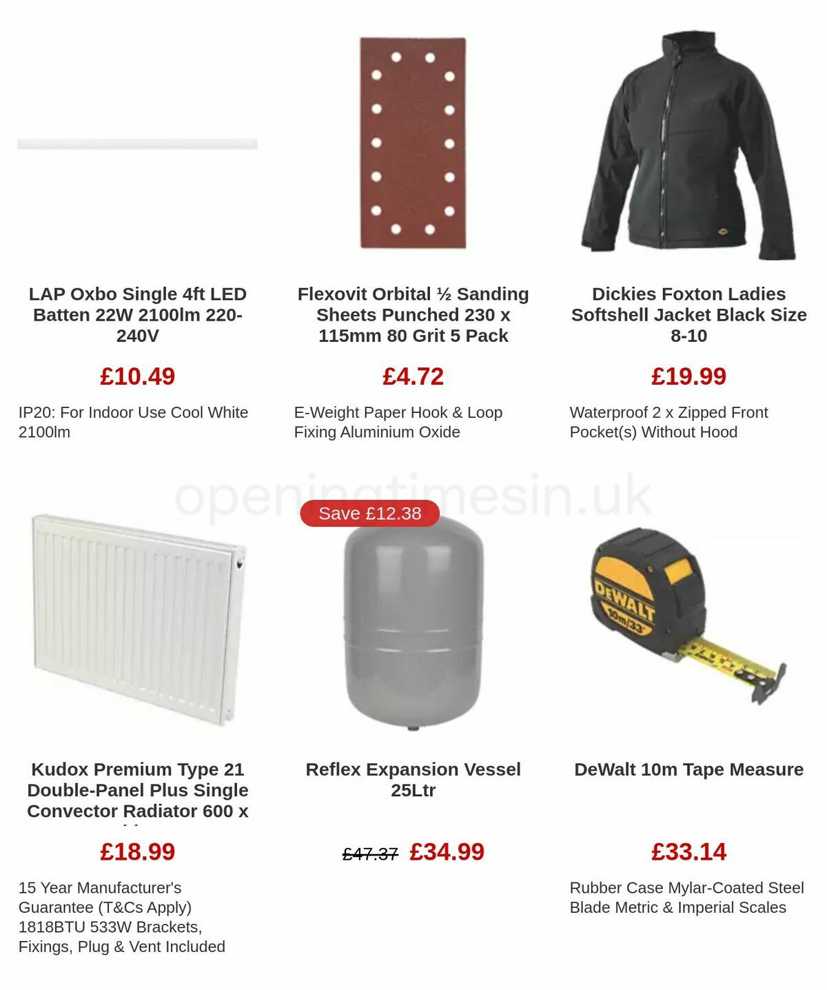 Screwfix Clearance Offers from 17 November