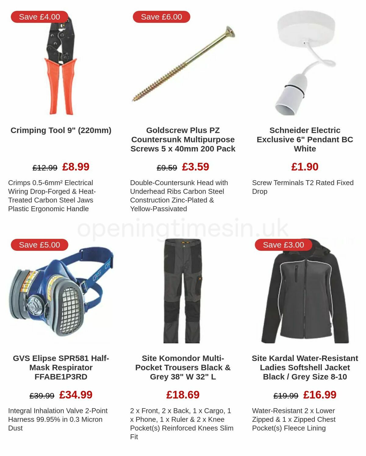 Screwfix Clearance Offers from 17 November