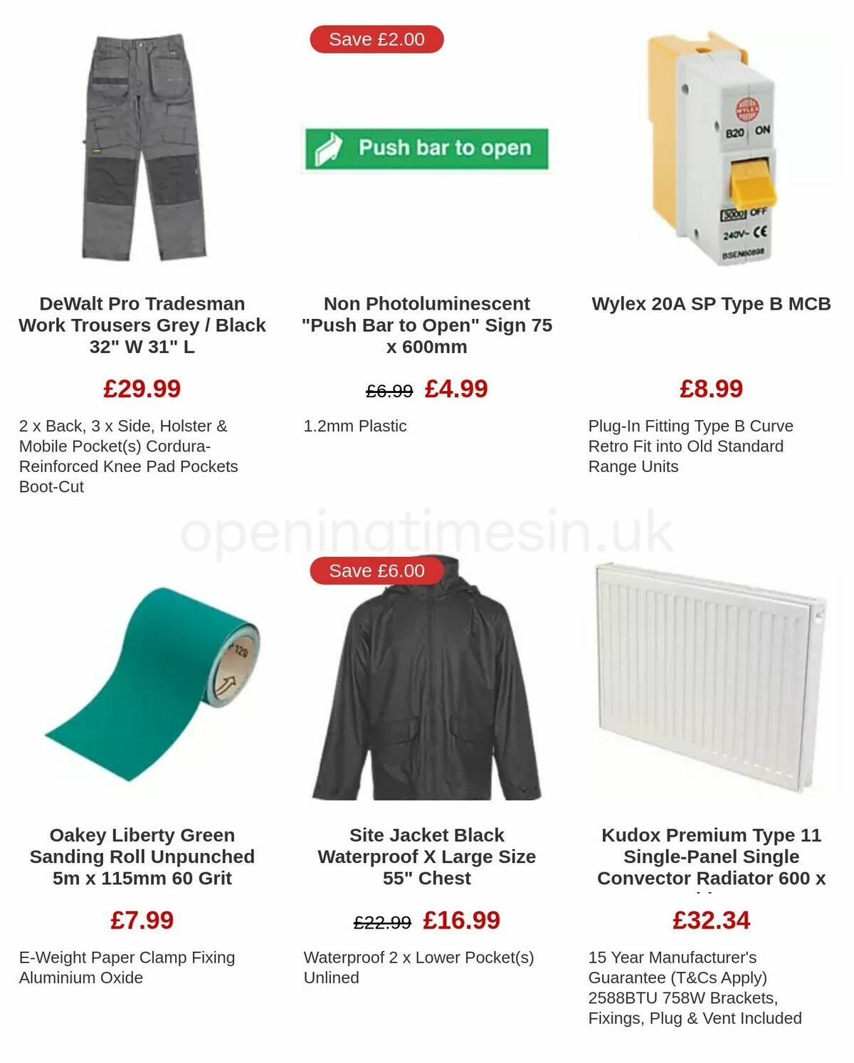 Screwfix Clearance Offers from 17 November