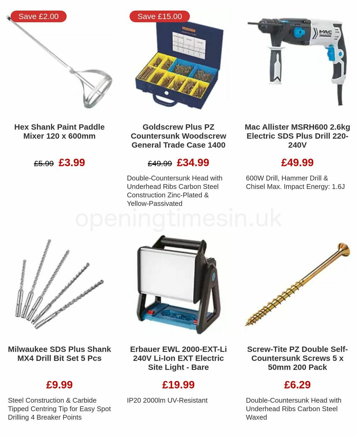 Screwfix Clearance Offers from 17 November