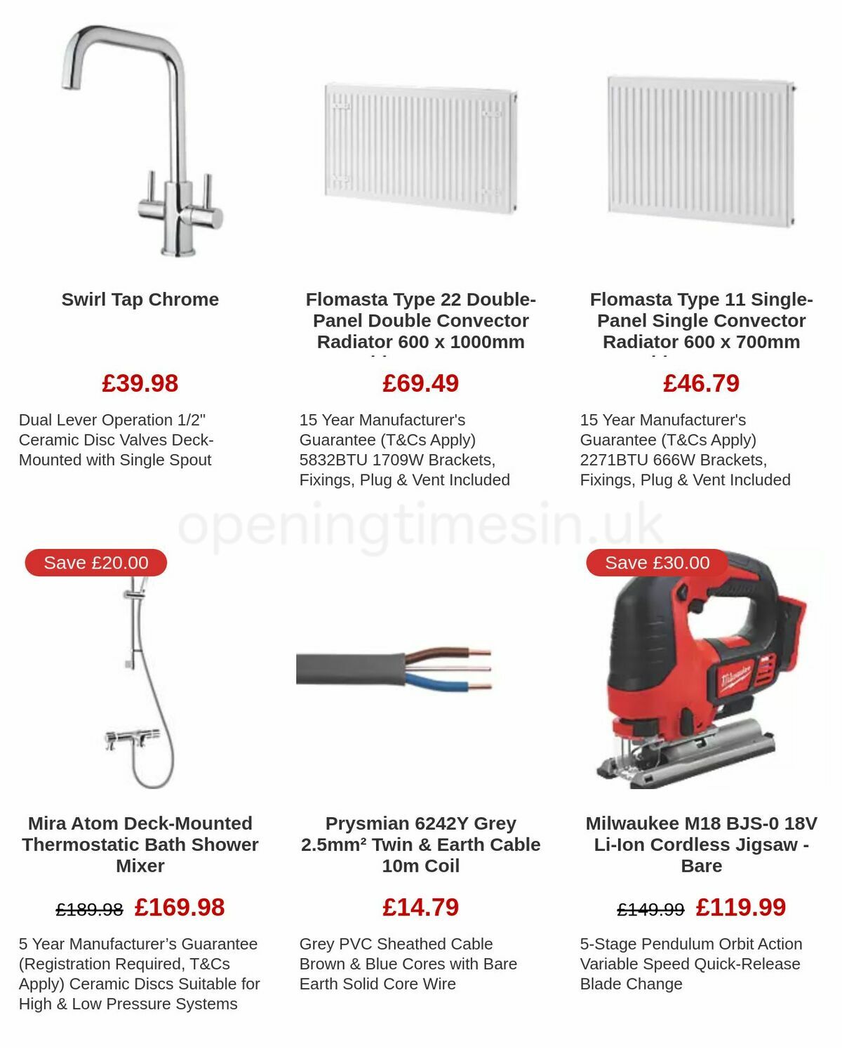 Screwfix Offers from 6 January