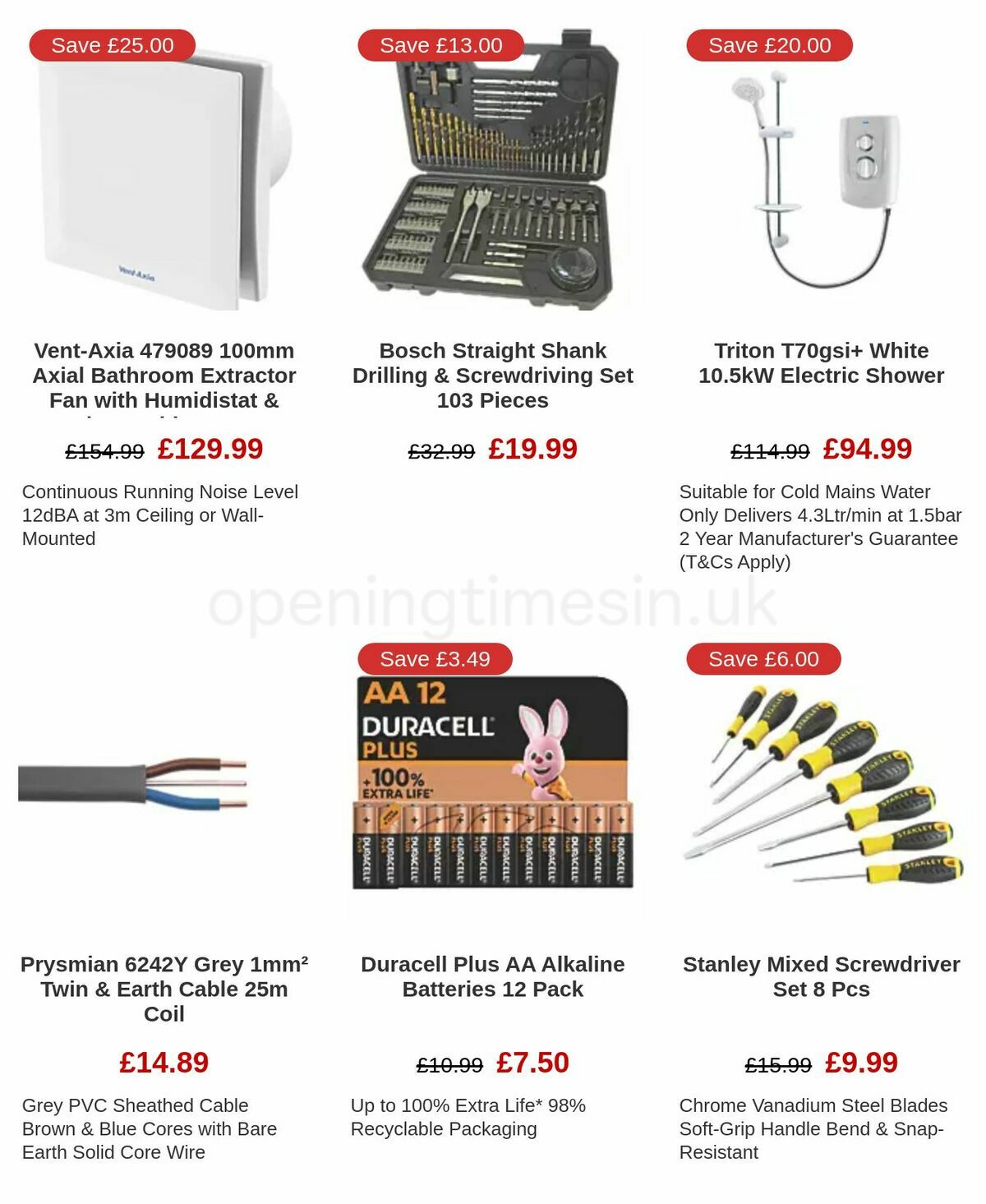 Screwfix Offers from 6 January