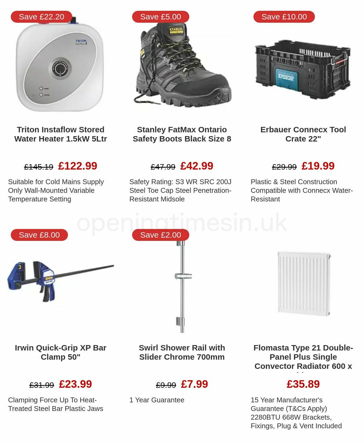 Screwfix Offers from 6 January