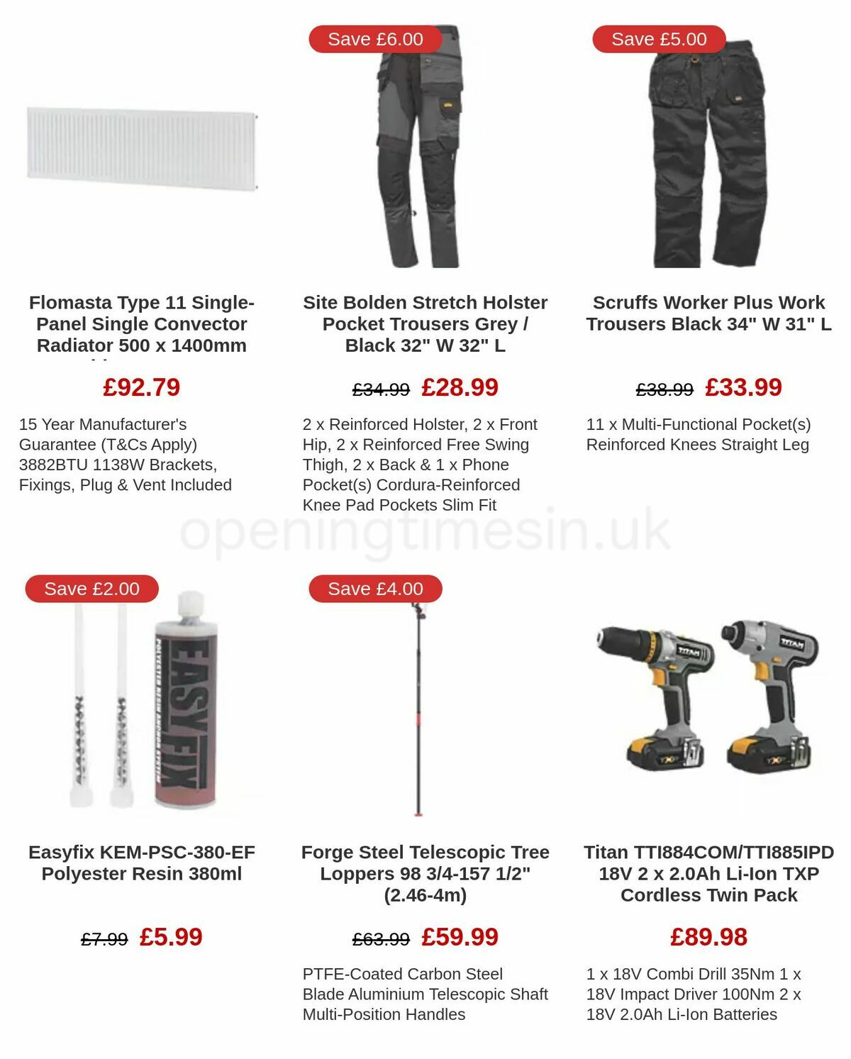 Screwfix Offers from 6 January