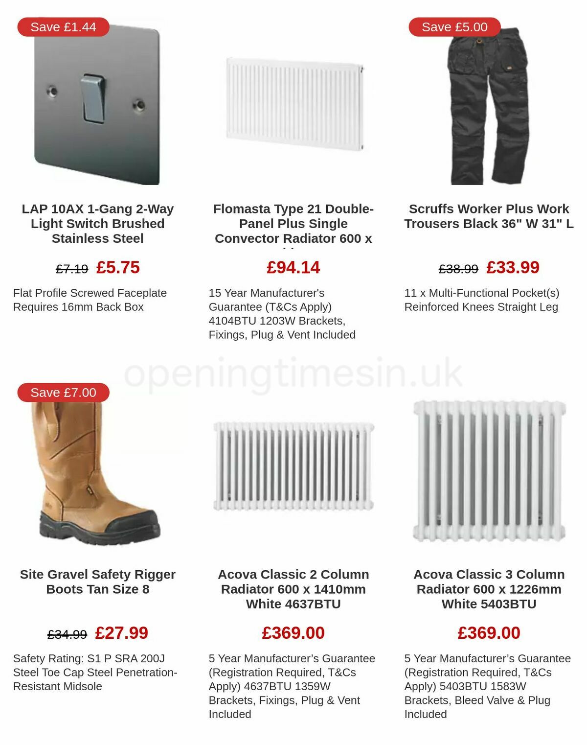 Screwfix Offers from 6 January