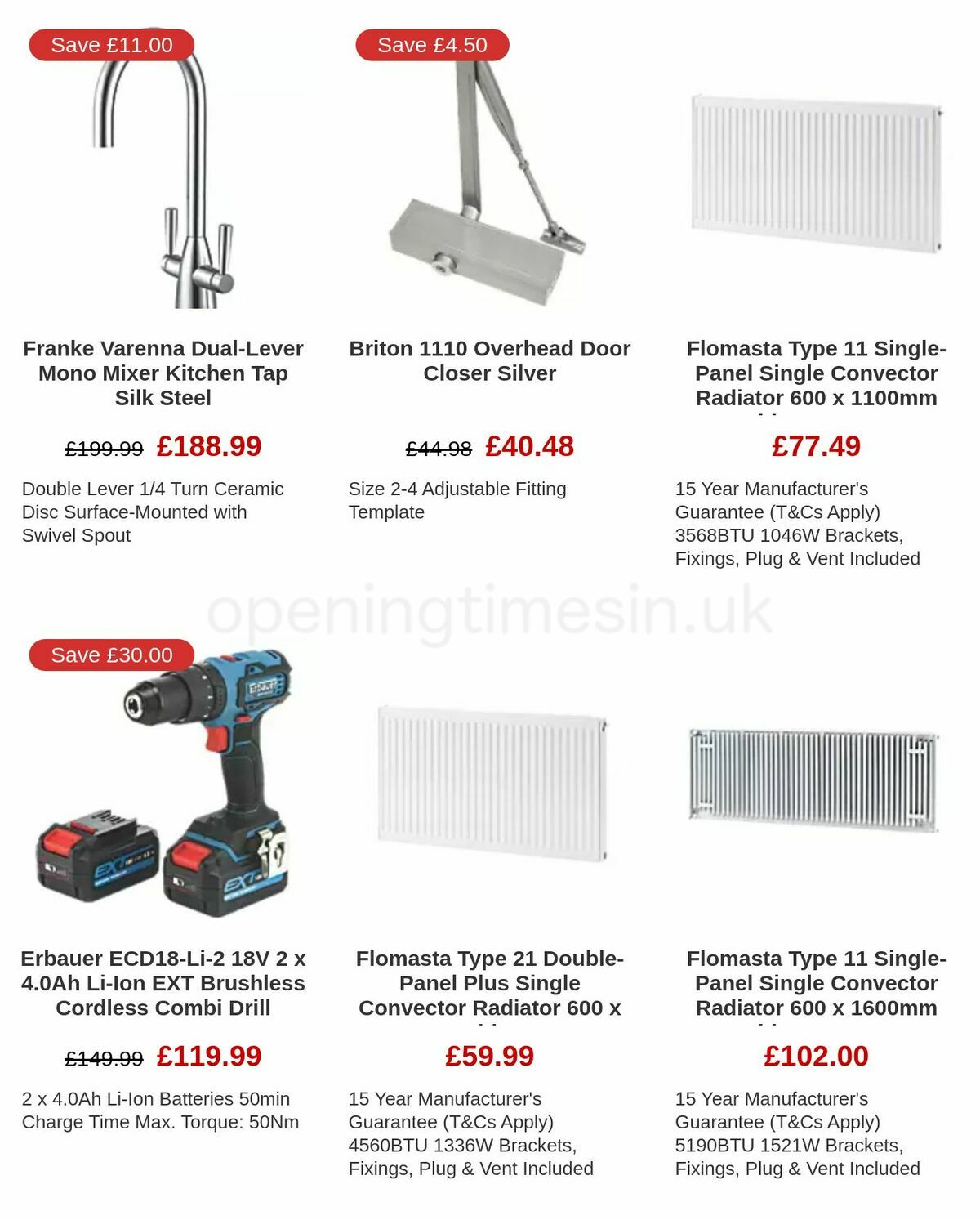 Screwfix Offers from 6 January