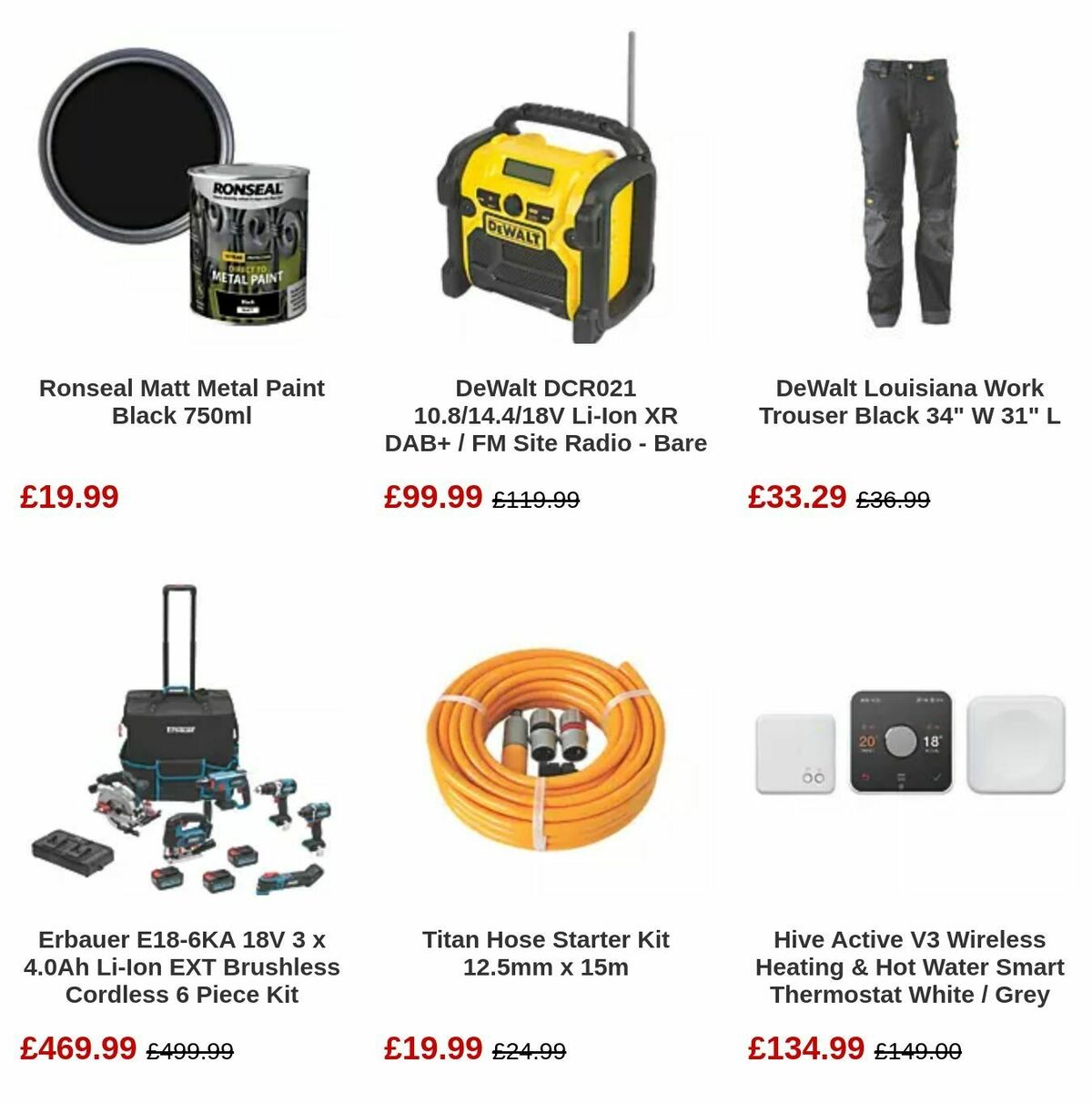 Screwfix Bank Holiday Offers from 1 May