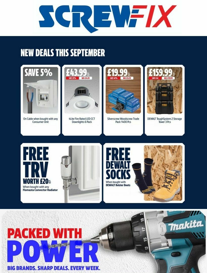 Screwfix Offers from 2 September