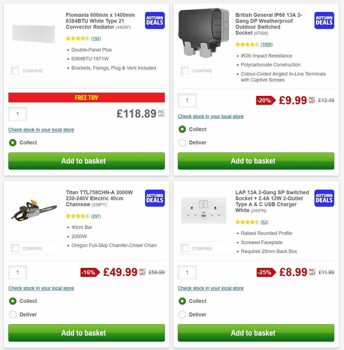 Screwfix Offers from 6 October