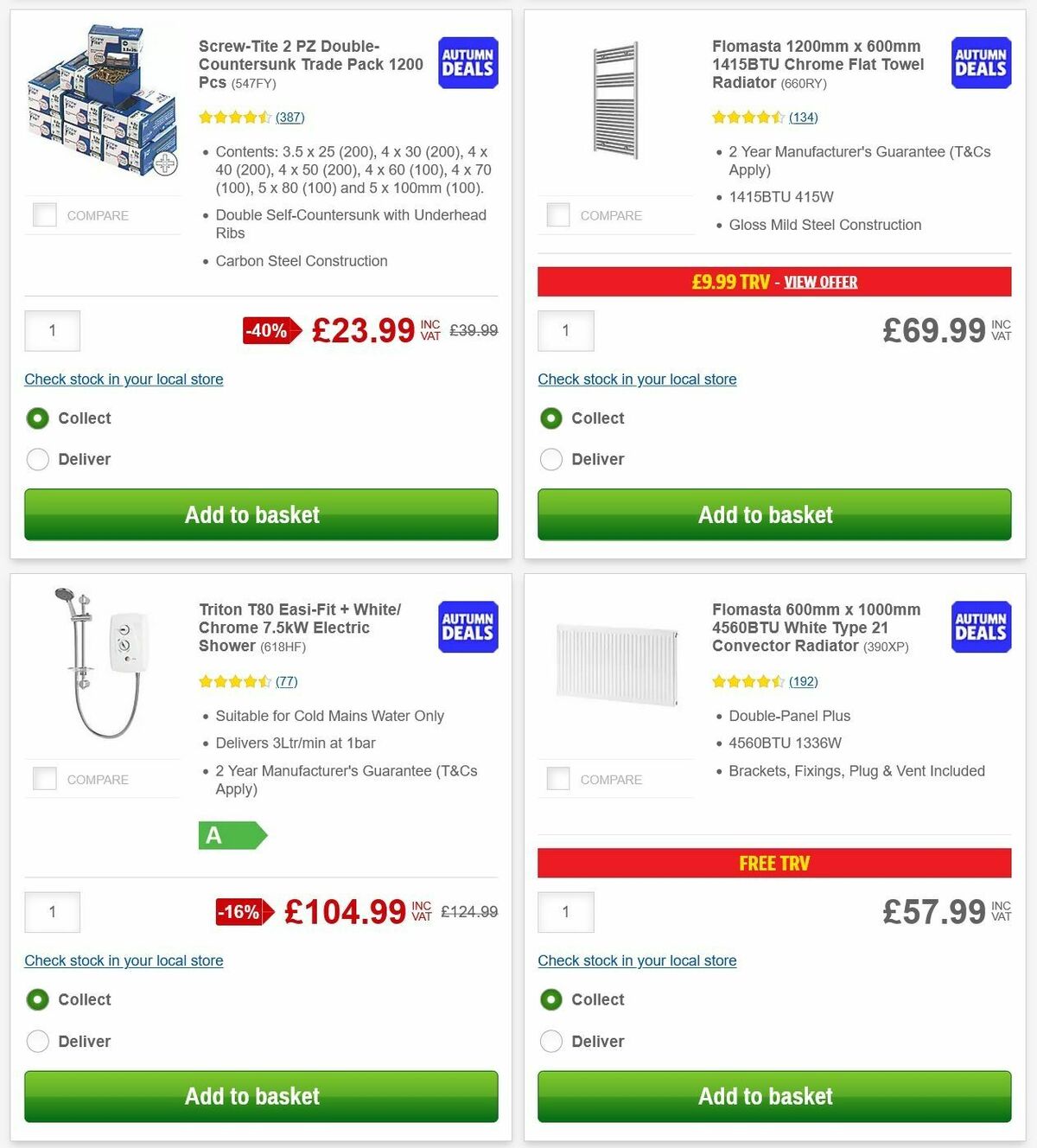 Screwfix Offers from 6 October