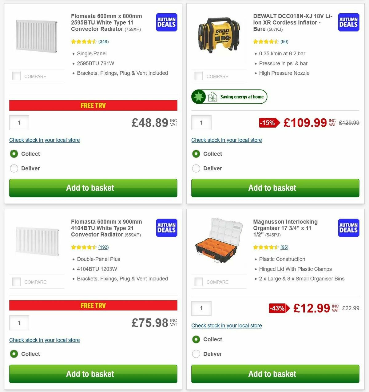 Screwfix Offers from 6 October