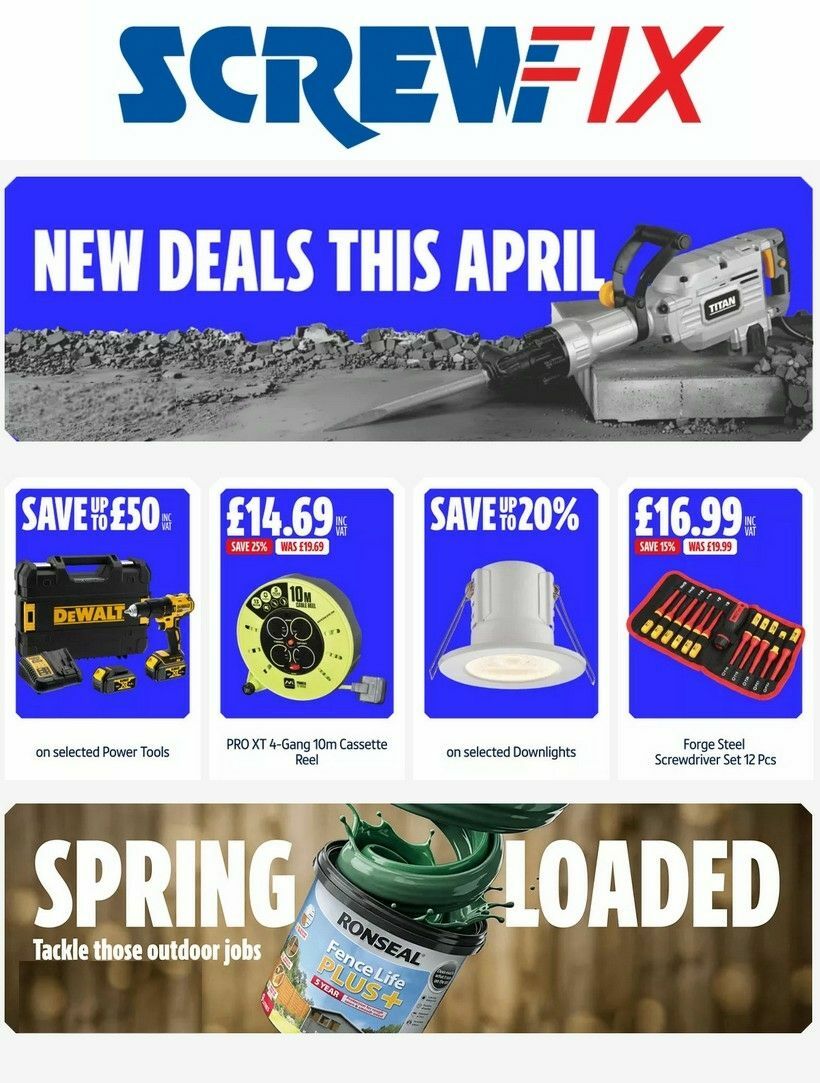 Screwfix Offers from 7 April