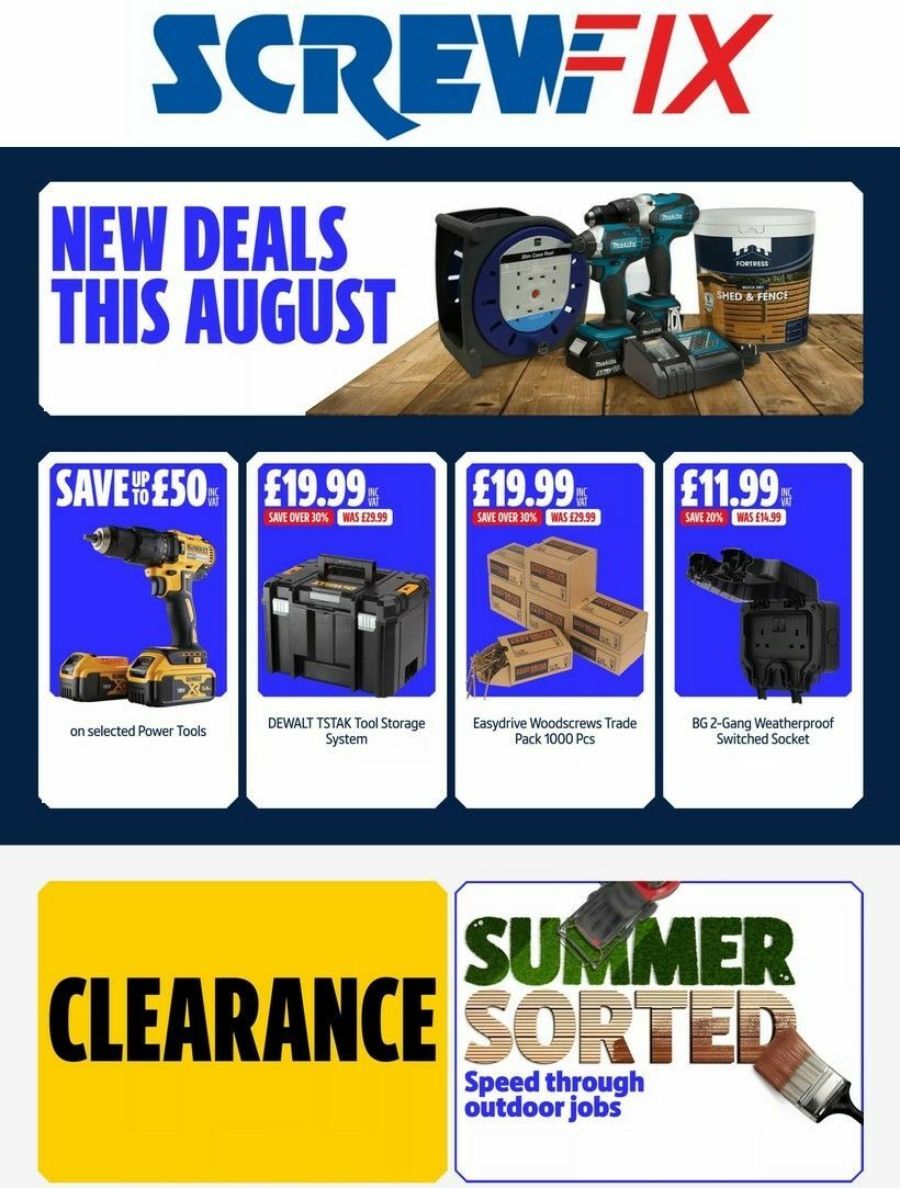 Screwfix Offers from 3 August