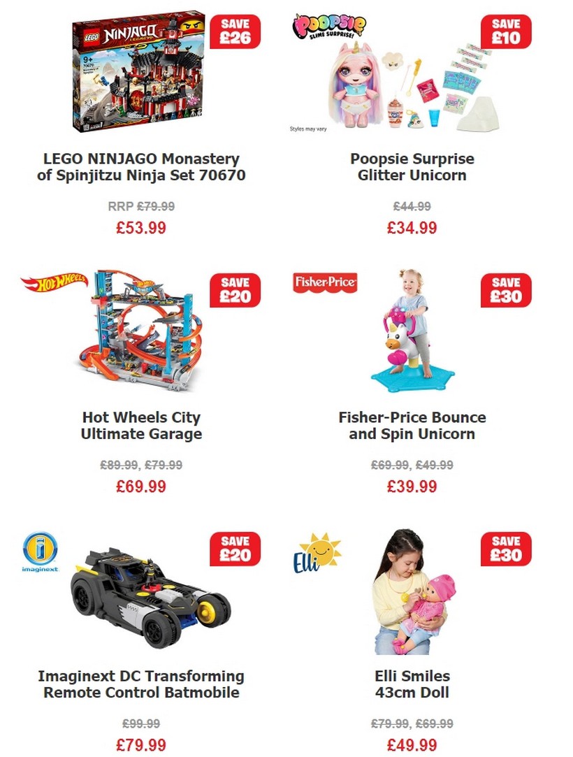 Smyths Toys Offers from 2 November