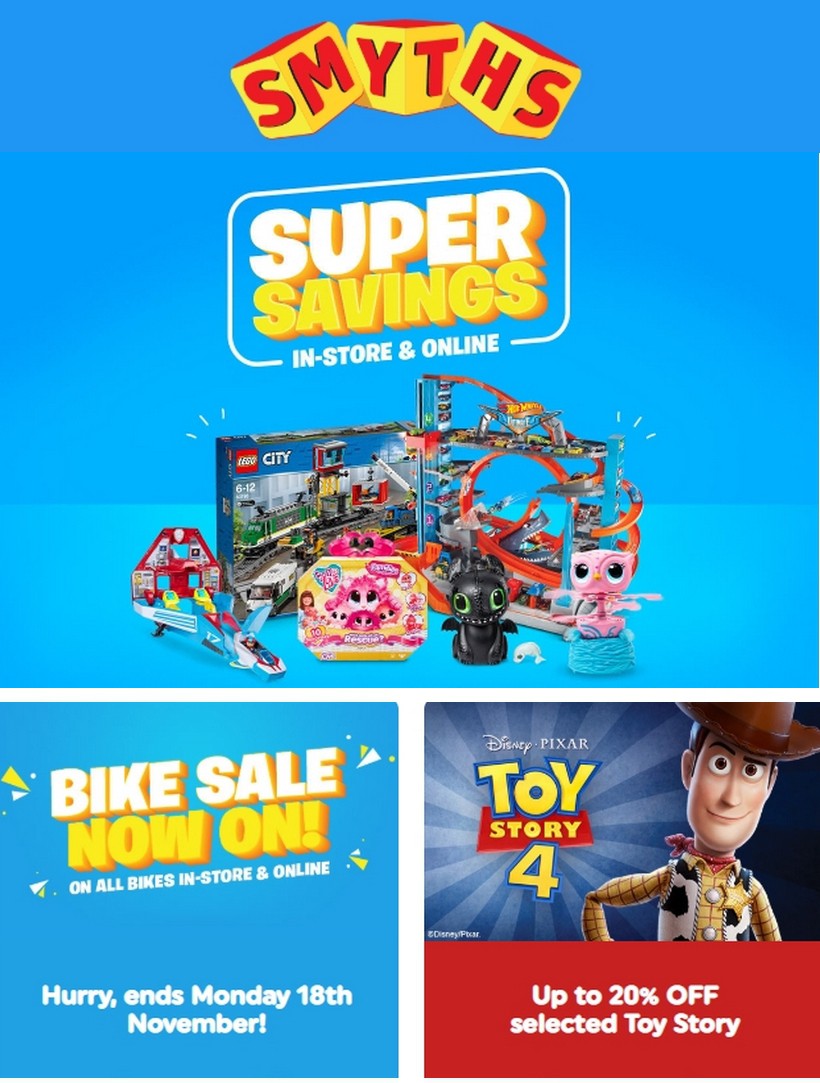 Smyths Toys Offers from 9 November