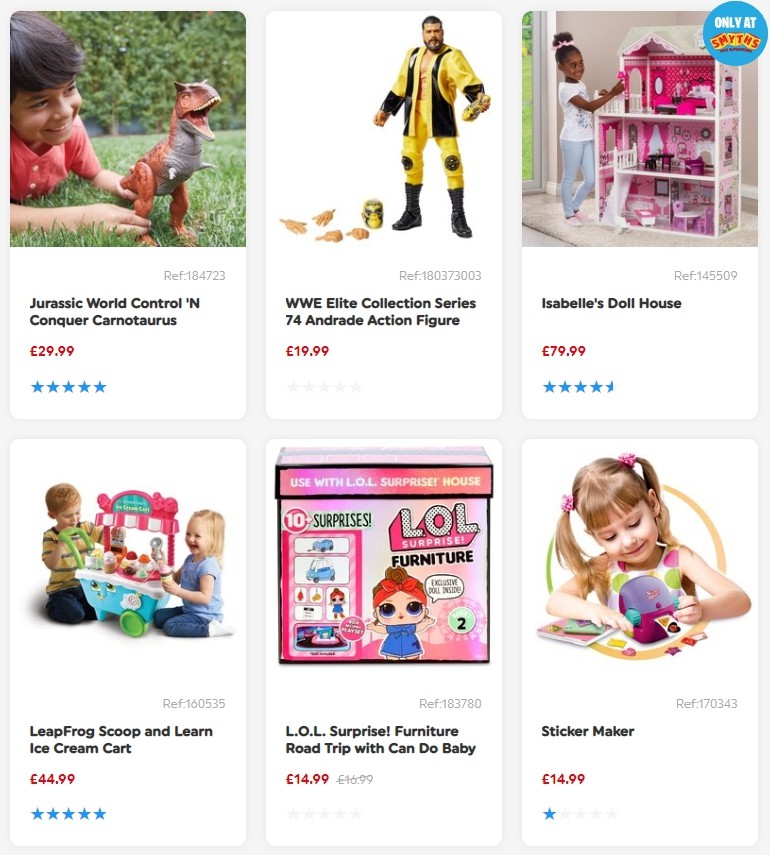Smyths Toys Offers from 1 February
