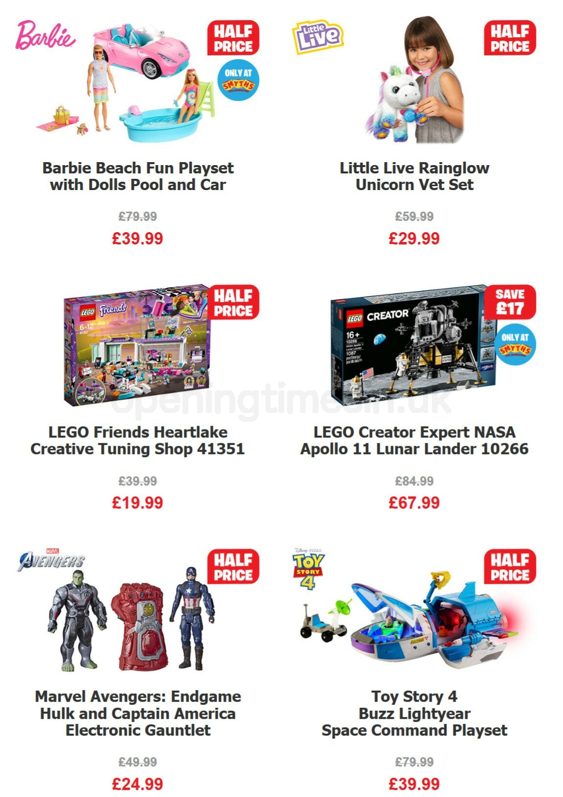 Smyths Toys Offers from 17 October