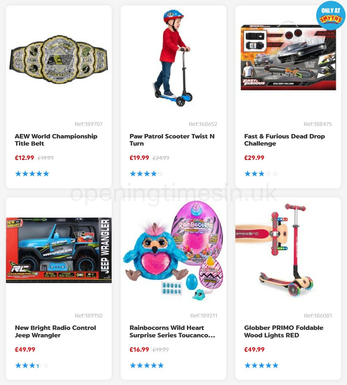 Smyths Toys Offers from 1 January