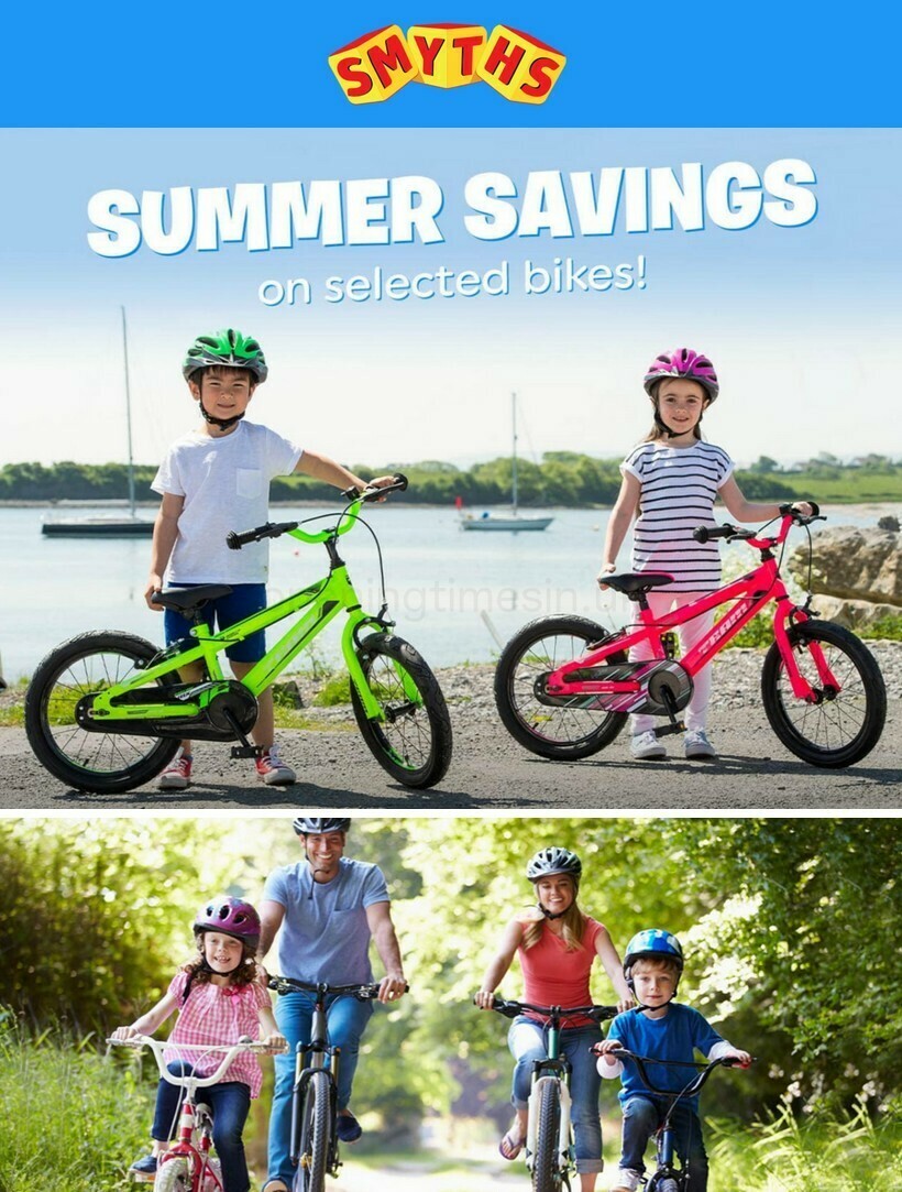 Smyths Toys Summer Savings on selected bikes Offers from 11 June