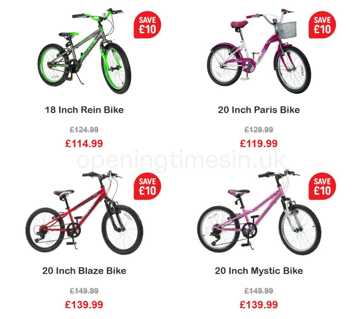 Smyths Toys Summer Savings on selected bikes Offers from 11 June