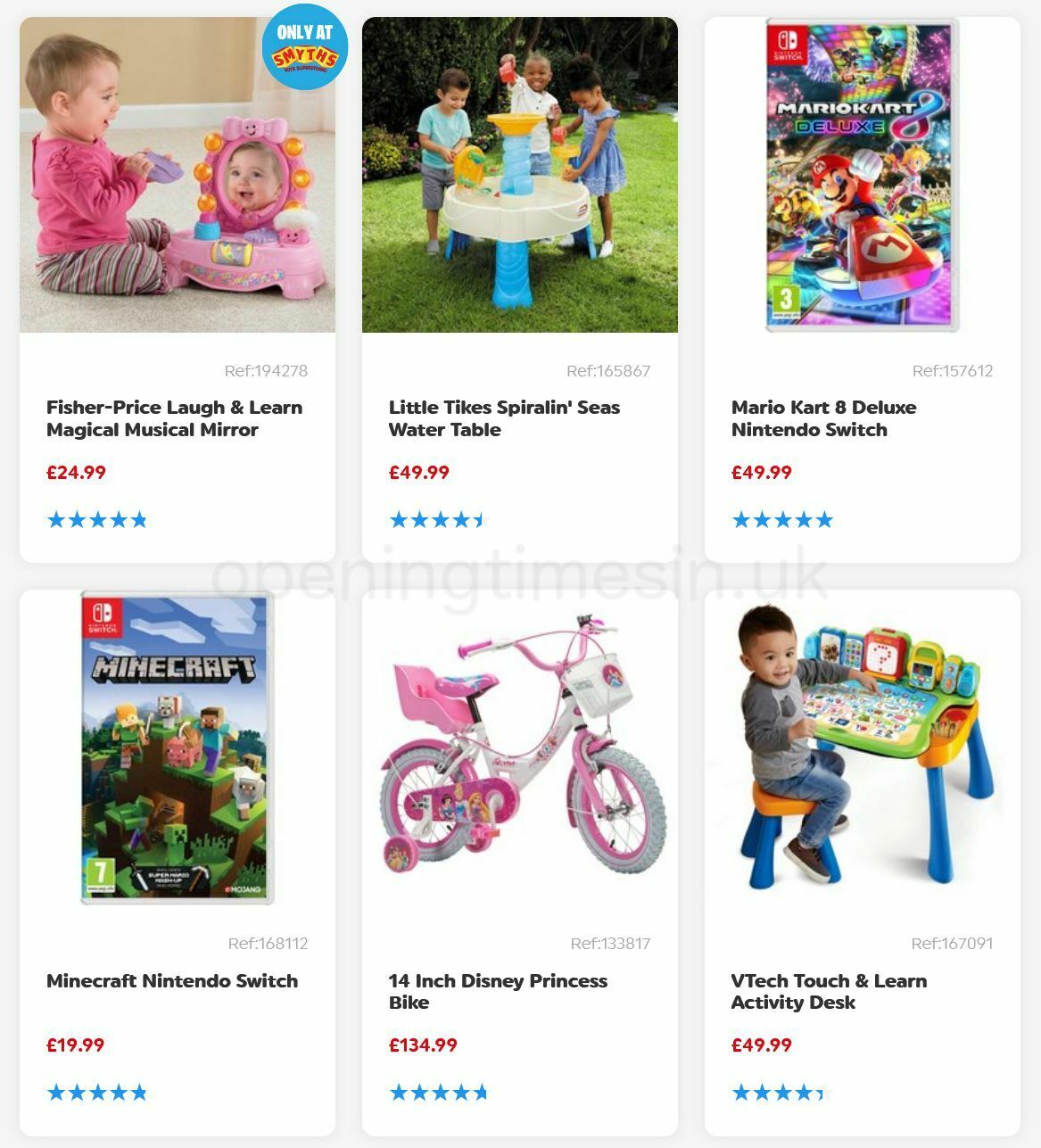 Smyths Toys Offers from 6 August