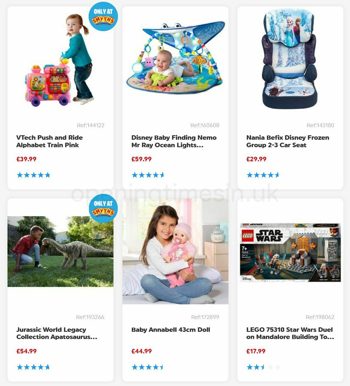 Smyths Toys Offers from 6 August