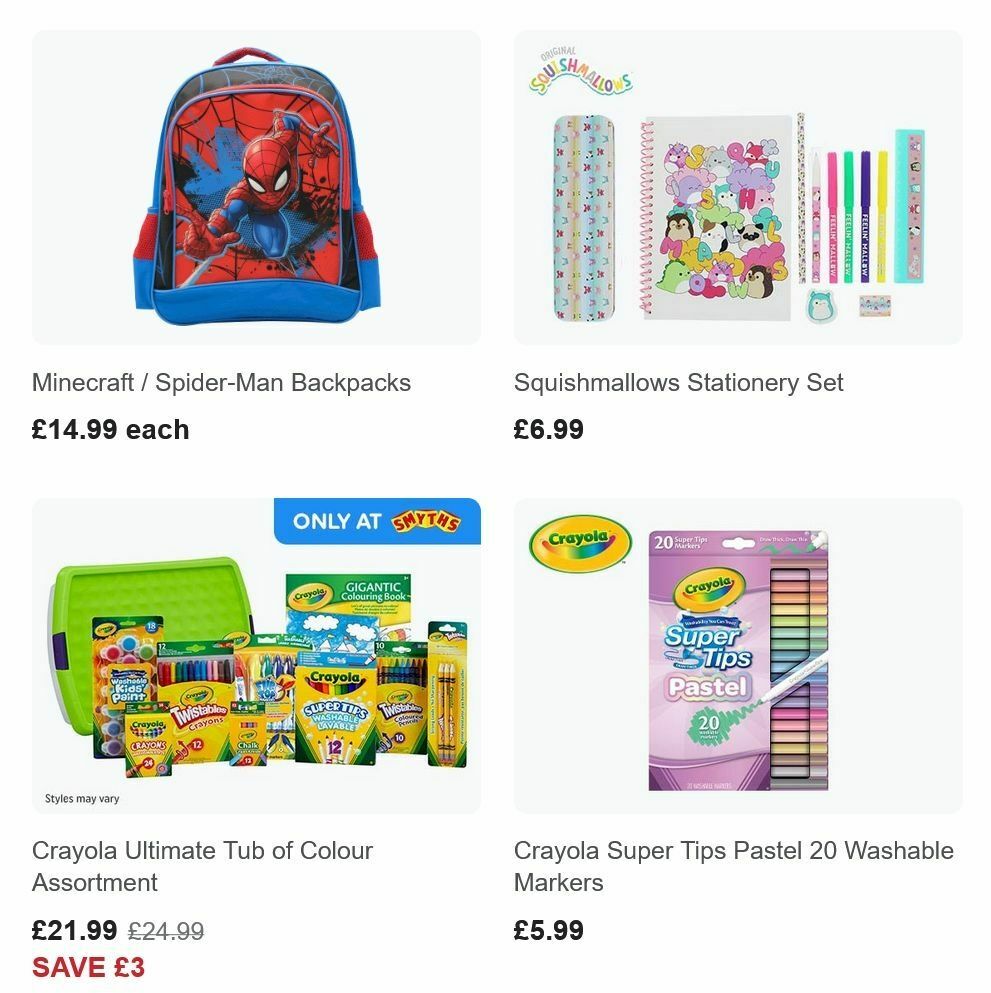 Smyths Toys Offers from 26 August