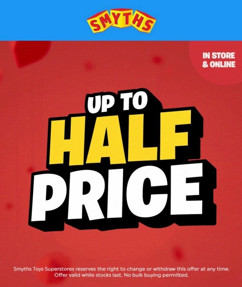 Smyths Toys Offers from 6 November