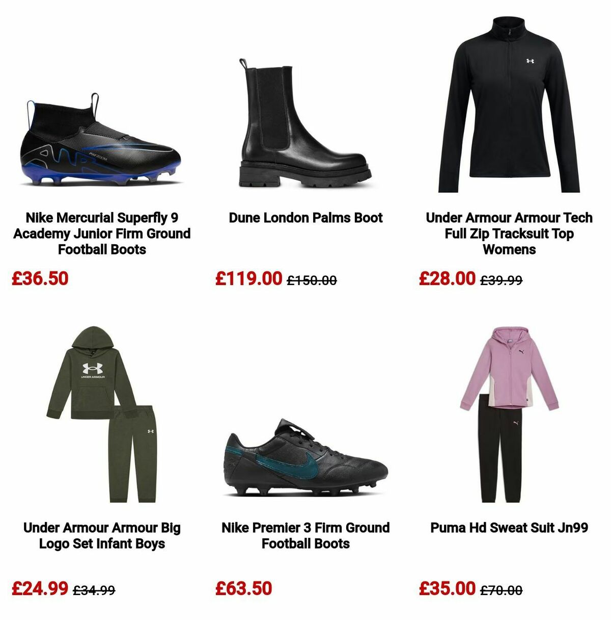 Sports Direct Offers from 26 December