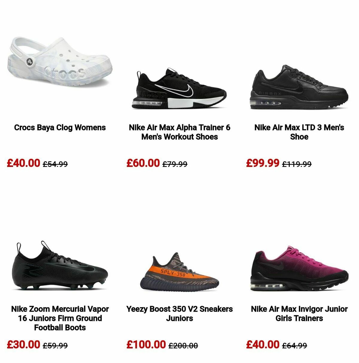 Sports Direct Offers from 5 August