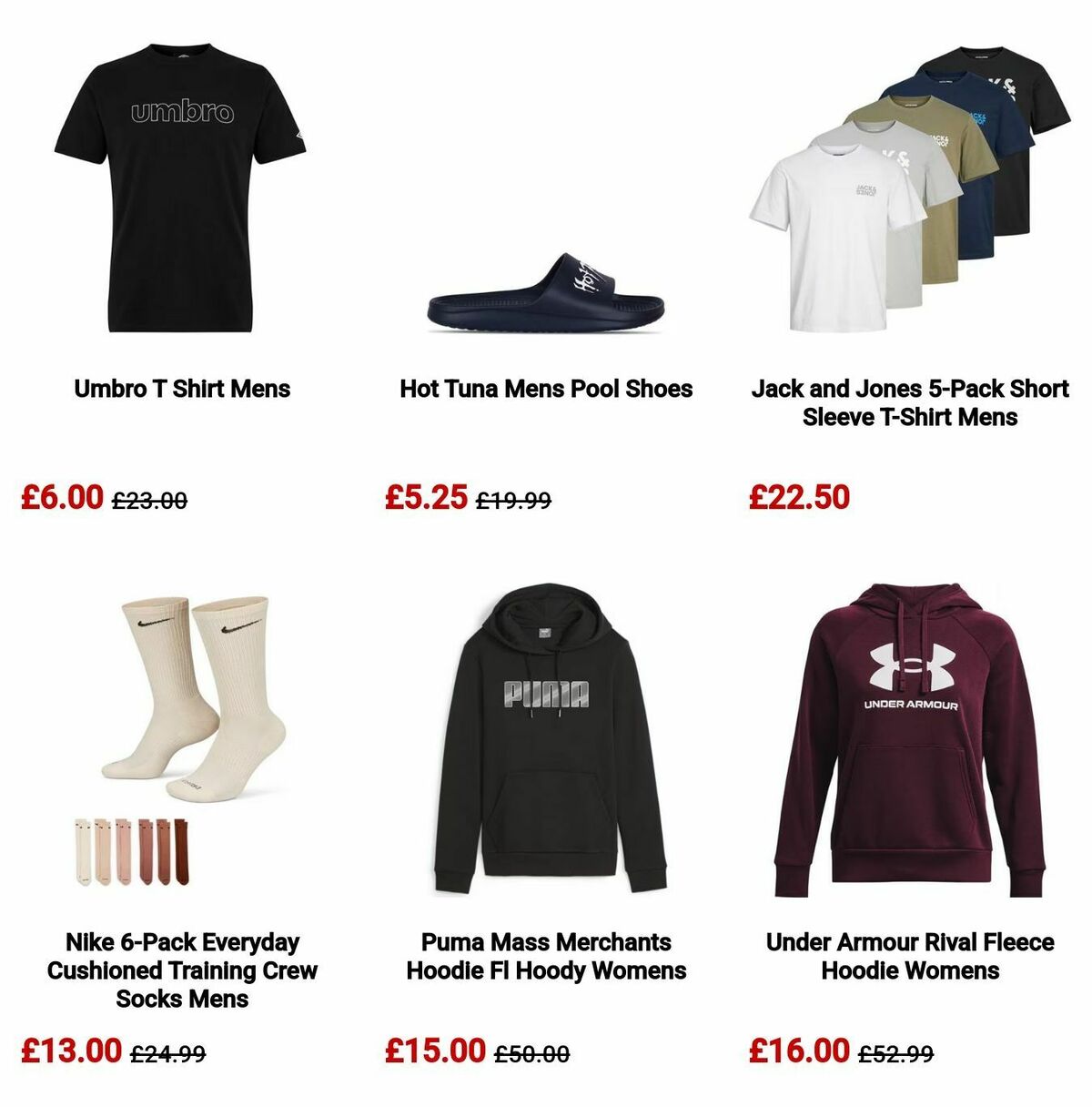 Sports Direct Offers from 5 August