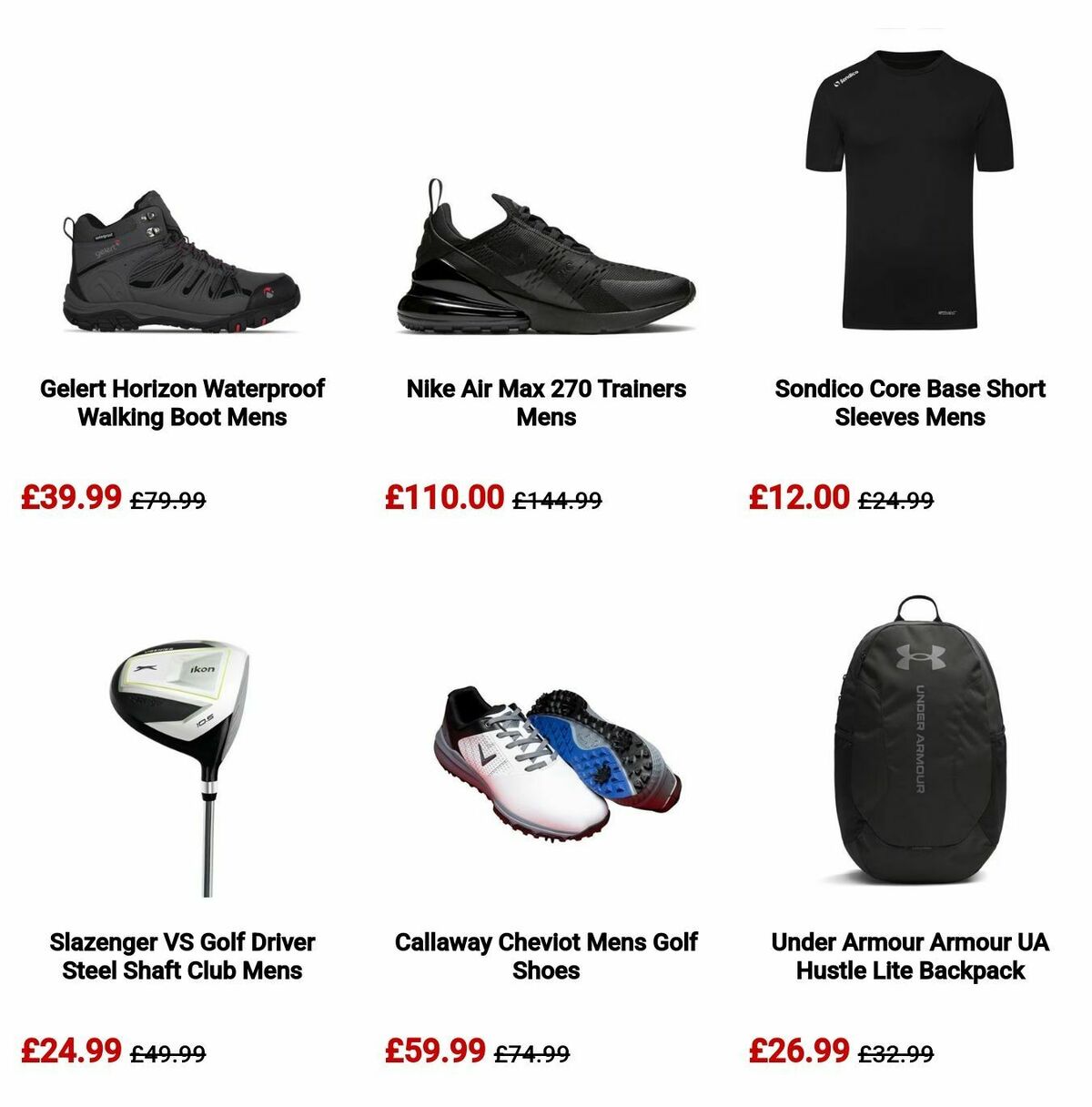 Sports Direct Offers from 5 August
