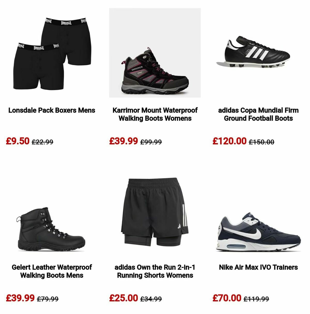 Sports Direct Offers from 5 August