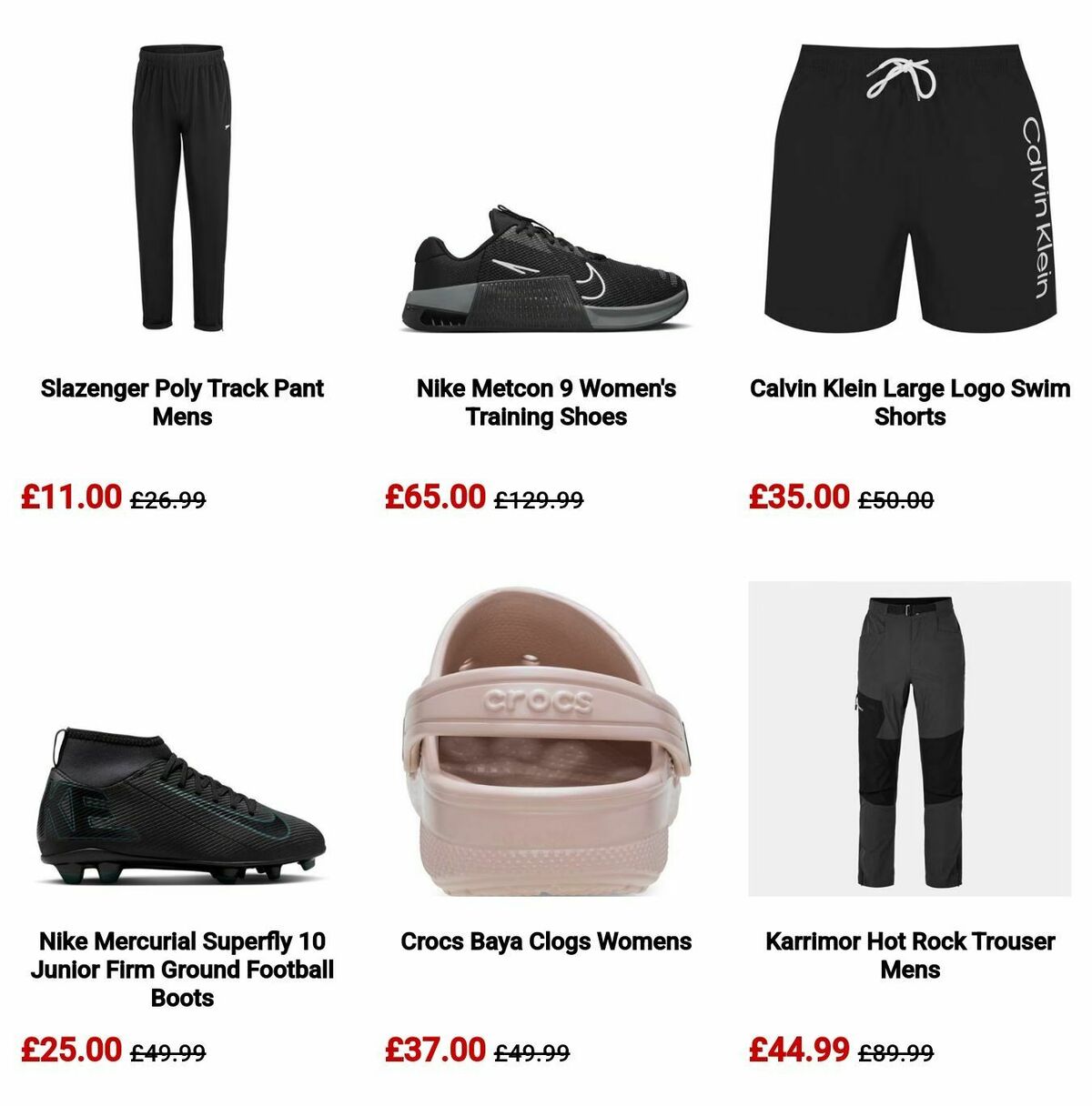 Sports Direct Offers from 5 August