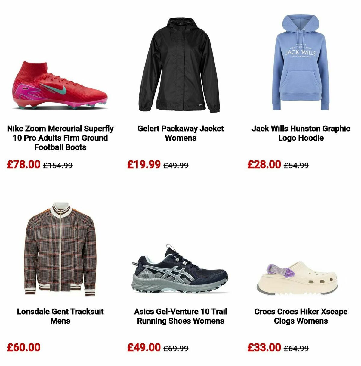 Sports Direct Offers from 5 August