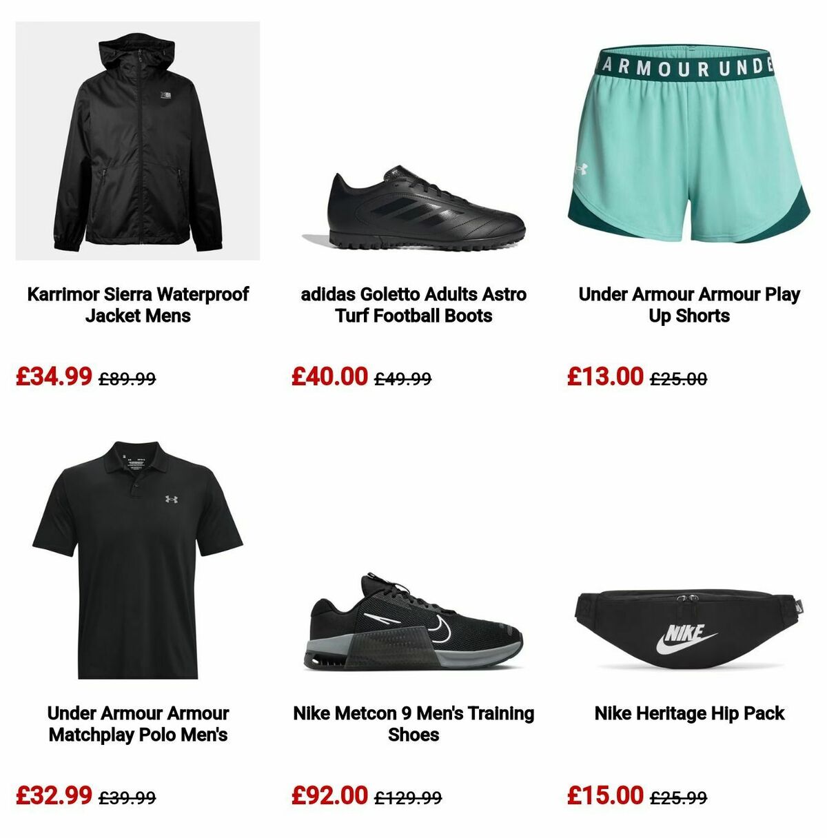 Sports Direct Offers from 5 August