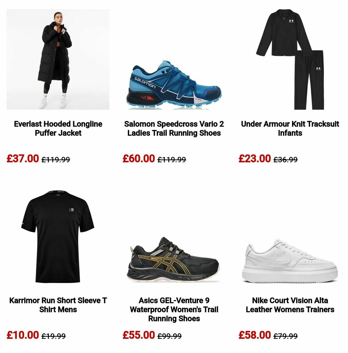Sports Direct Offers from 5 August