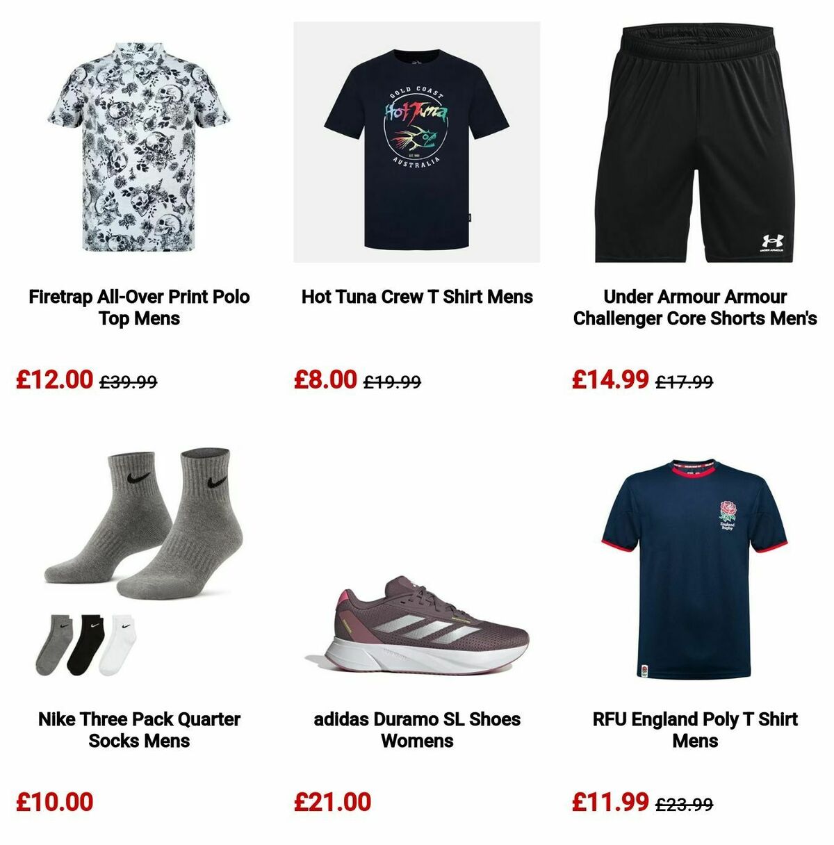 Sports Direct Offers from 5 August