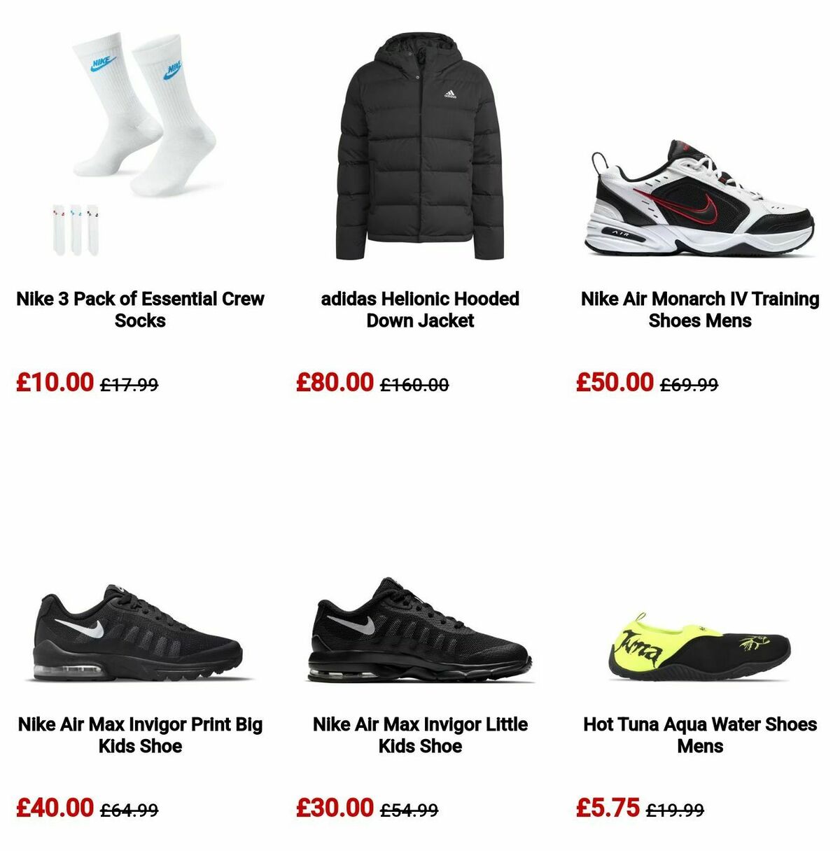 Sports Direct Offers from 5 August