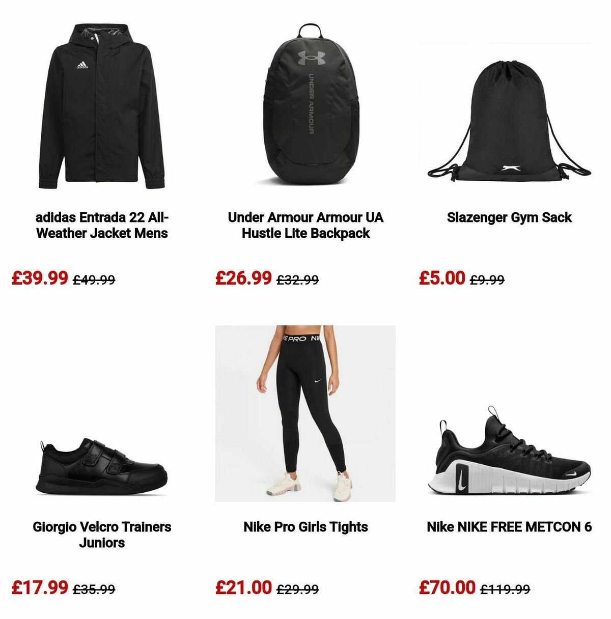 Sports Direct Offers from 5 September