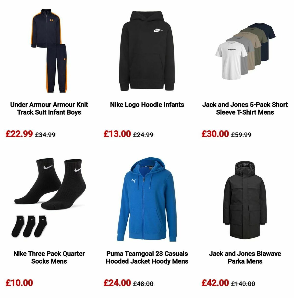 Sports Direct Offers from 6 October