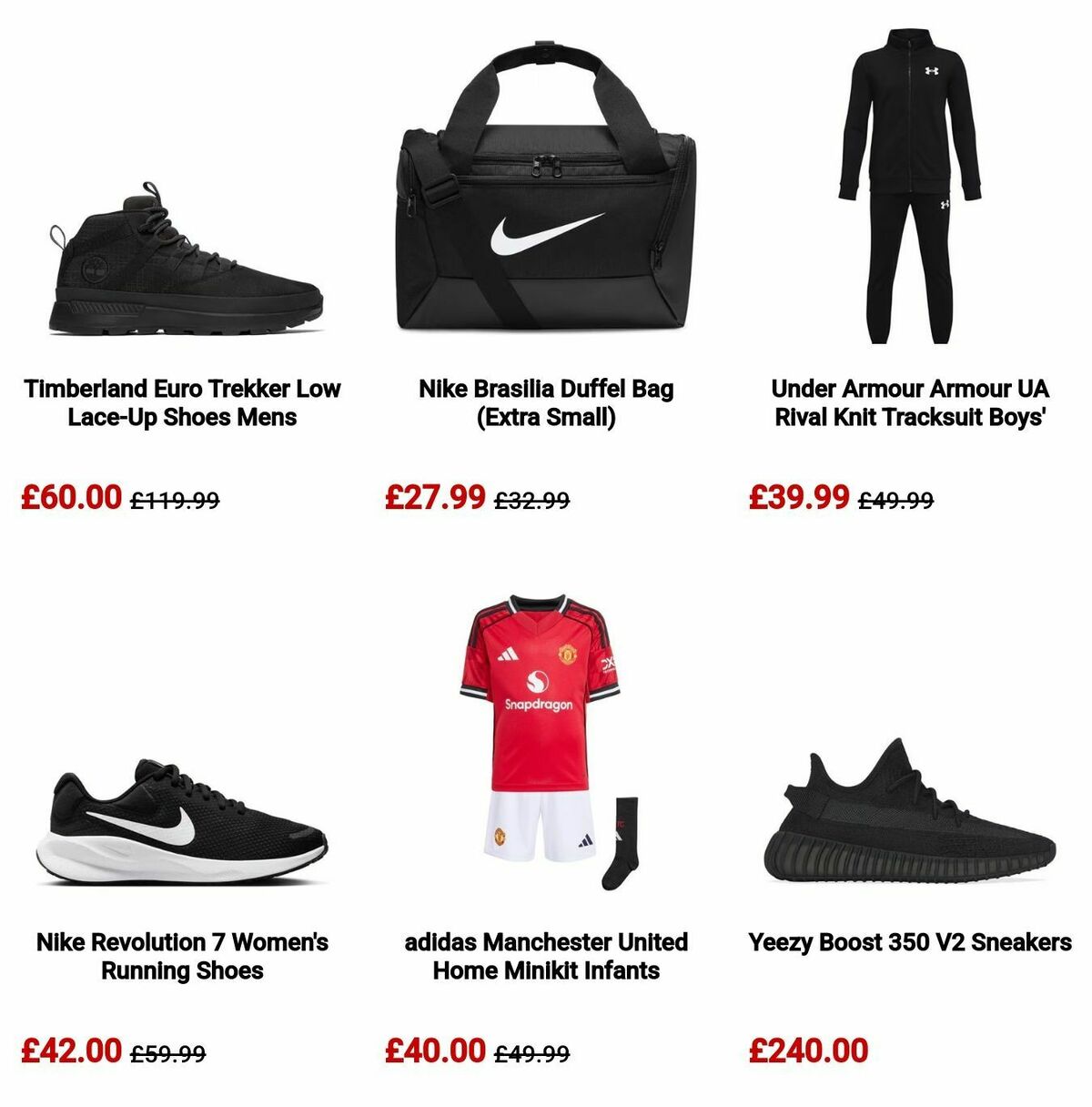 Sports Direct Offers from 6 October