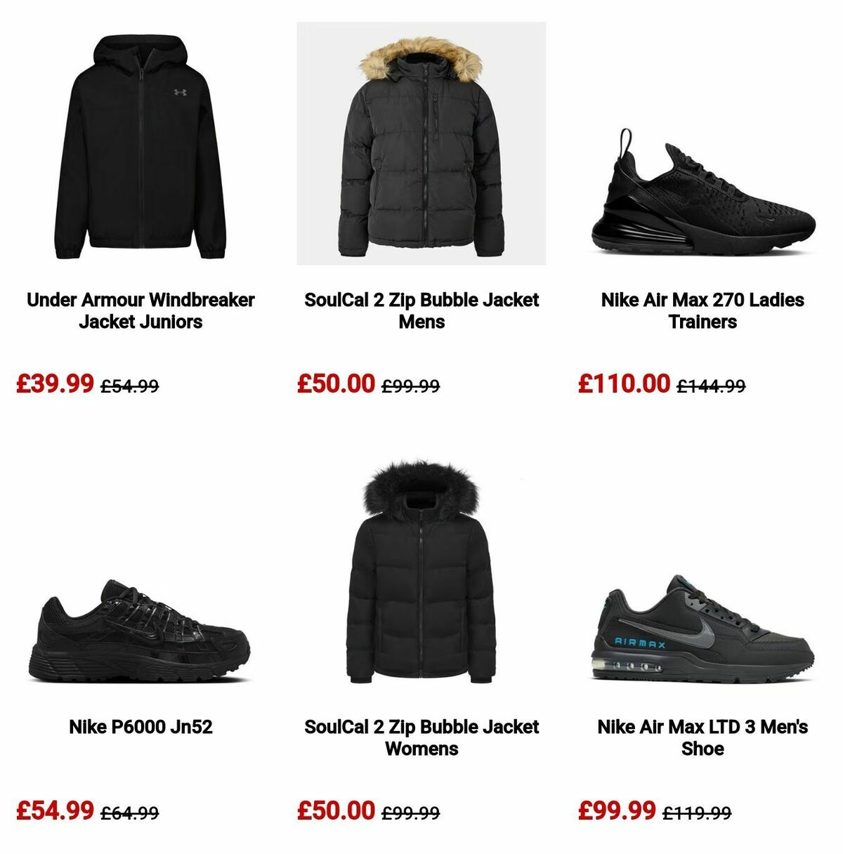 Sports Direct Offers from 6 October