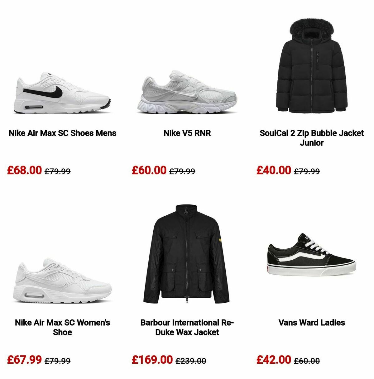 Sports Direct Offers from 6 October