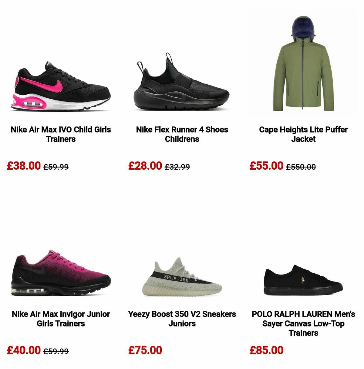 Sports Direct Offers from 6 October