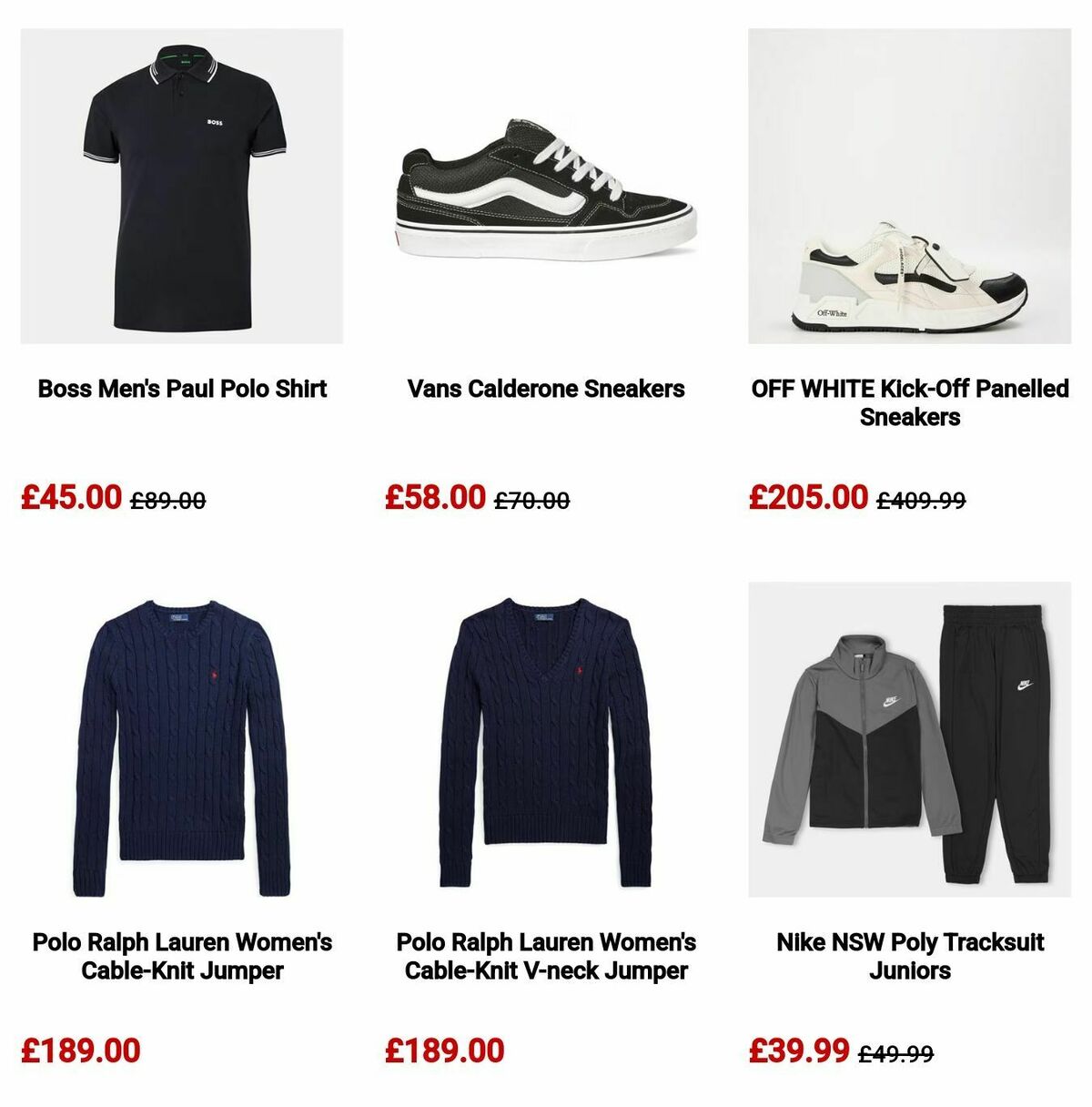 Sports Direct Offers from 6 October