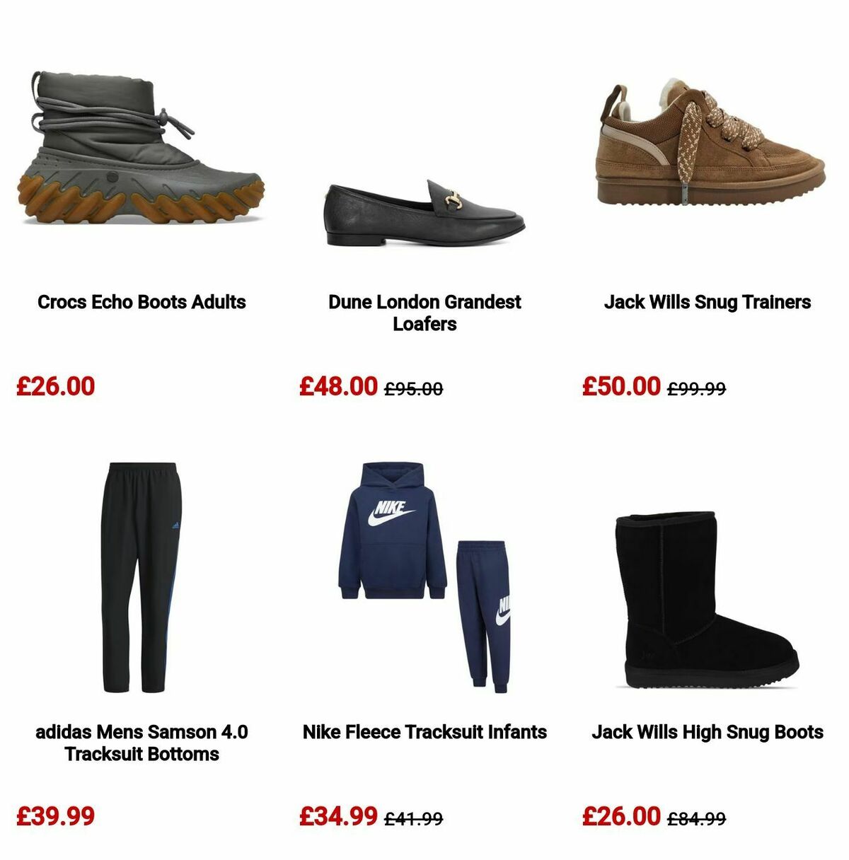 Sports Direct Offers from 6 October