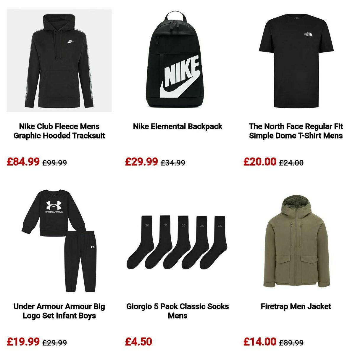 Sports Direct Offers from 6 October