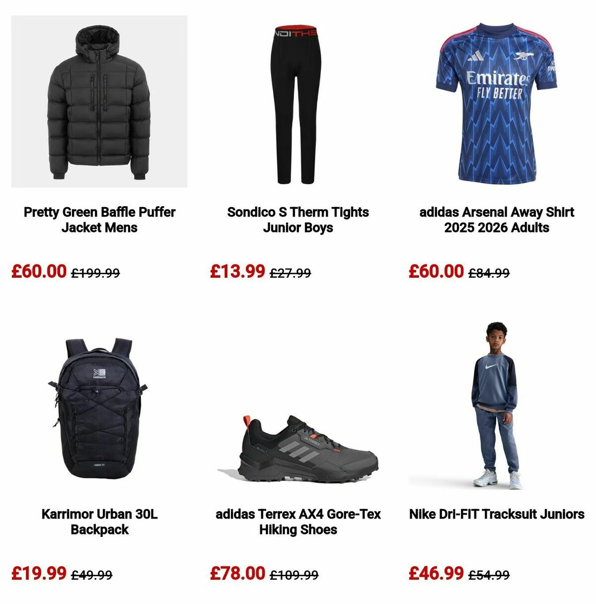 Sports Direct Offers from 10 November
