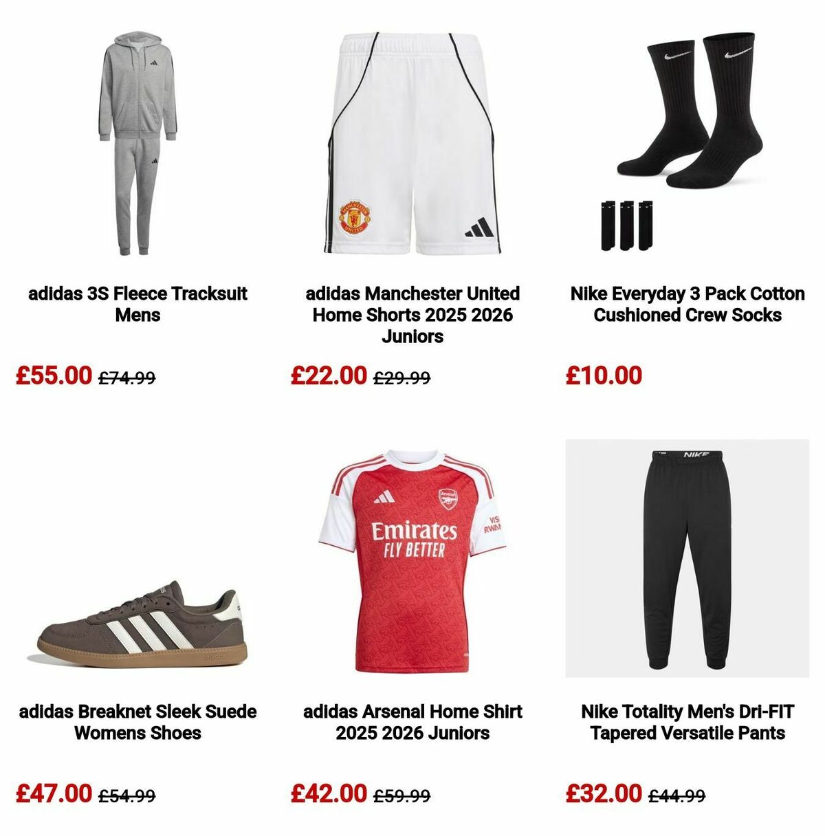 Sports Direct Offers from 10 November